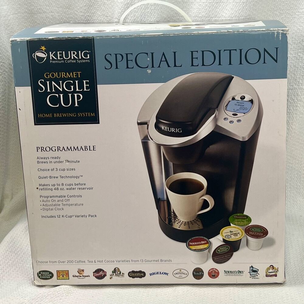 Keurig B60 Programmable K-Cup Coffee Maker Silver Black Tested Works